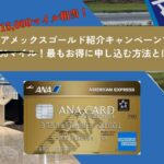 期間限定ANAアメックスゴールド紹介キャンペーンで115,000マイル！最もお得に申し込む方法とは