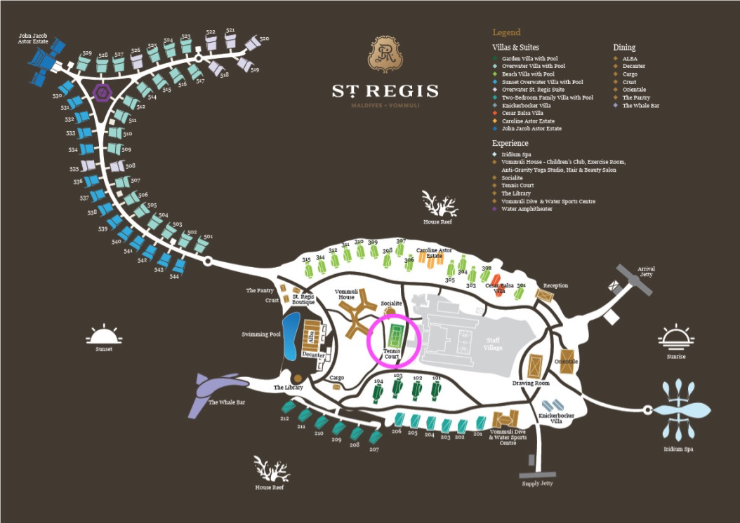 【セントレジス ・モルディブ・ヴォンムリ・リゾート】施設をご紹介。島のホテルって飽きない?いやいや、ホテル内は結構遊べる! 36 セントレジス ・モルディブ・ヴォンムリ・リゾート 施設 アクティビティ 無料 チルドレンアクティビティ children activities weekly wellness activities free