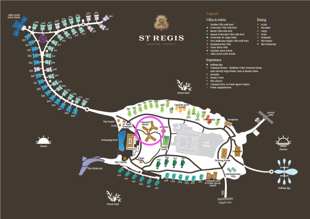 【セントレジス ・モルディブ・ヴォンムリ・リゾート】施設をご紹介。島のホテルって飽きない?いやいや、ホテル内は結構遊べる! 4 セントレジス ・モルディブ・ヴォンムリ・リゾート 施設 アクティビティ 無料 チルドレンアクティビティ children activities weekly wellness activities free