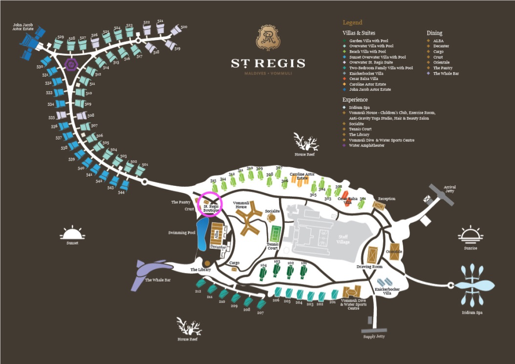 【セントレジス ・モルディブ・ヴォンムリ・リゾート】施設をご紹介。島のホテルって飽きない?いやいや、ホテル内は結構遊べる! 55 セントレジス ・モルディブ・ヴォンムリ・リゾート 施設 アクティビティ 無料 チルドレンアクティビティ children activities weekly wellness activities free