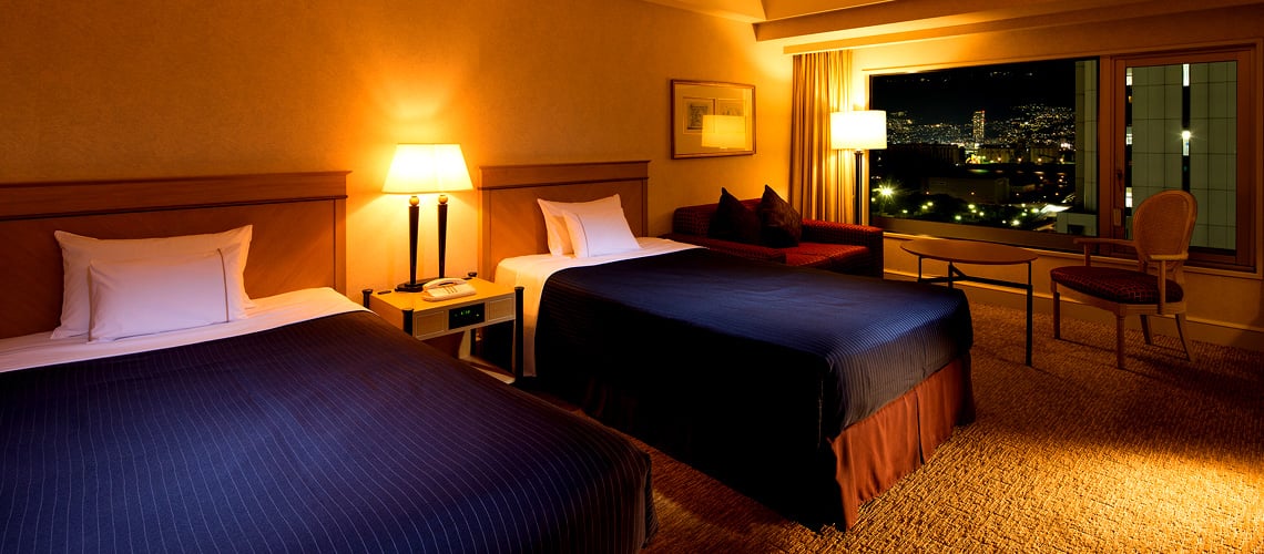 神戸シェラトンホテル＆タワーズ　プリファードフロアデラックスツインルーム　朝食　クラブラウンジ　宿泊記　口コミ　レビュー　SPGアメックス　特典　子供添い寝無料