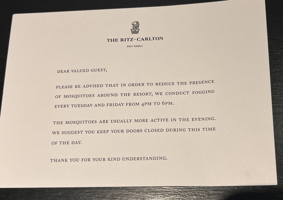 リッツカールトンサムイ　　　宿泊記　ブログ　プラチナ特典　シャトルバス