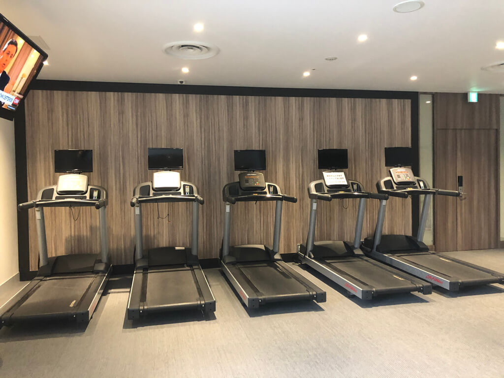 琵琶湖マリオットホテル　宿泊記　温泉付きプレミアム　SPGアメックス特典　格安宿泊　SPGアメックス紹介　子連れ旅　プラチナ特典　　館内施設　　フィットネスセンター　ジム