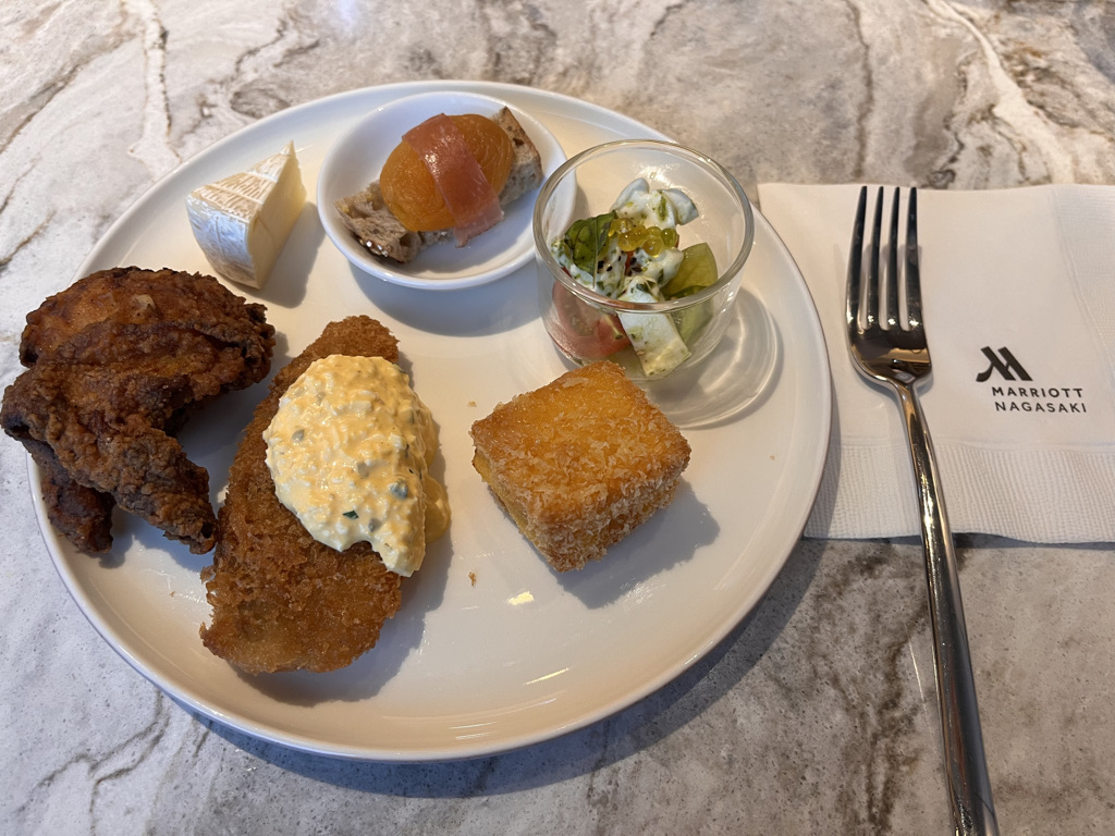 長崎マリオット　ラウンジ　朝食　宿泊記　ブログ　プラチナ特典