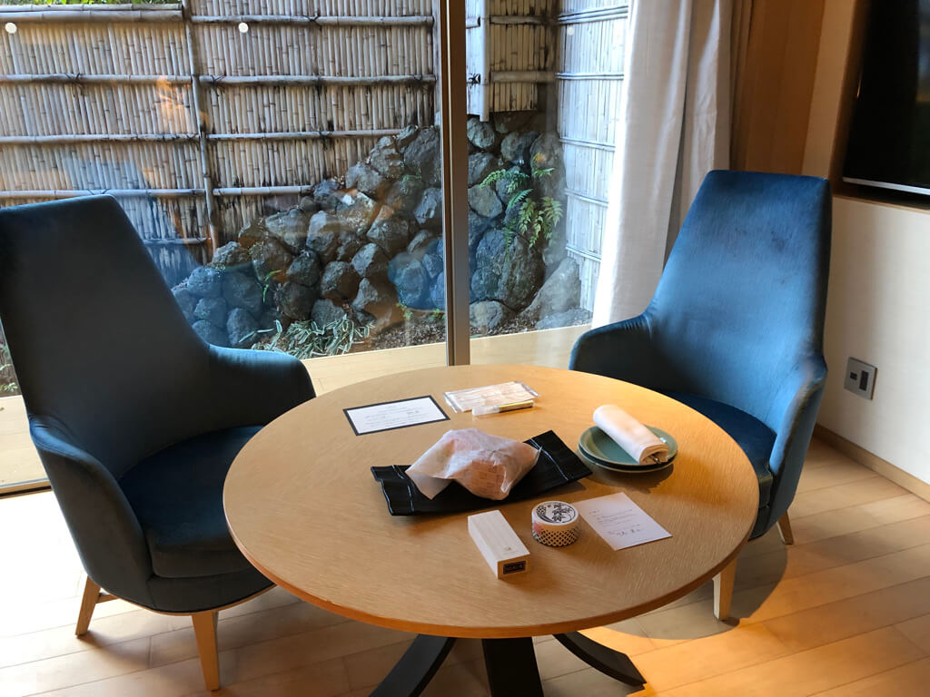 翠嵐ラグジュアリーコレクションホテル京都　記念日　宿泊記　ブログ　駐車場　朝食　プラチナ特典　人力車　シャンパンディライト　嵐山温泉　SPGアメックス　紹介